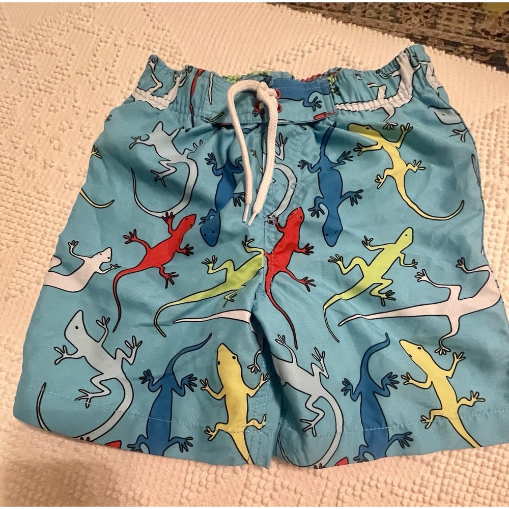 J Khaki Swim Shorts Youth Large Surf Board Yellow Beach Trunks Size 6